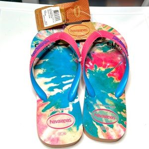 Havaianas Tie Dye Flip Flop Size 9 NWT